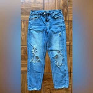 Wild Fable Distressed Denim Blue Ripped Jeans Size 6